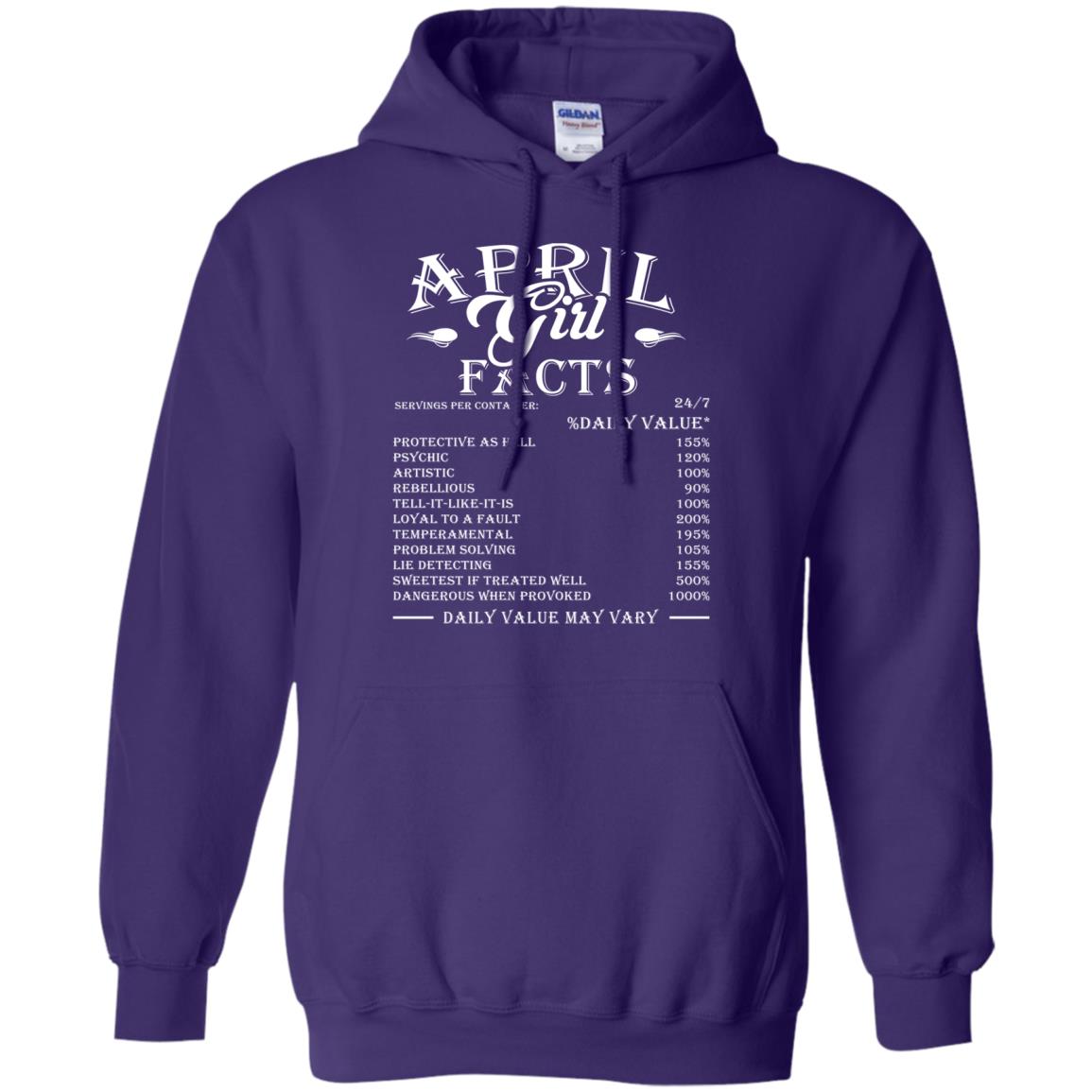April Girl Facts T-shirt Purple