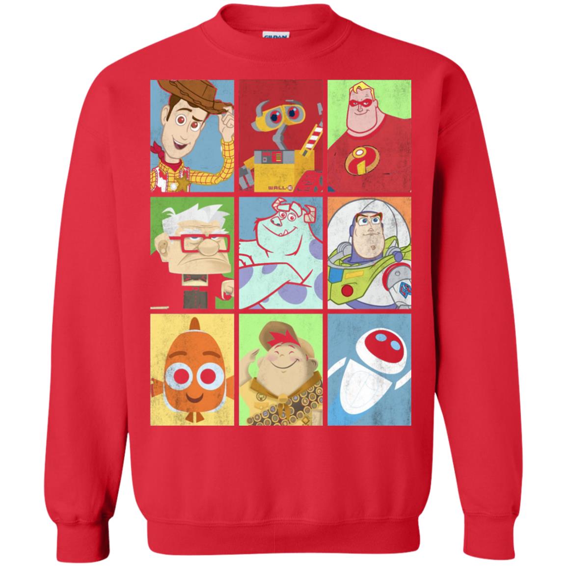 Epic Boxed Up Line Up Character Graphic T-shirt Red