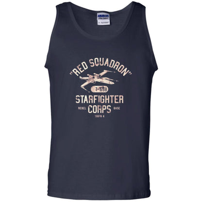 Film T-shirt Red Squadron T-65b Starfighter Rebel Corps Base Navy