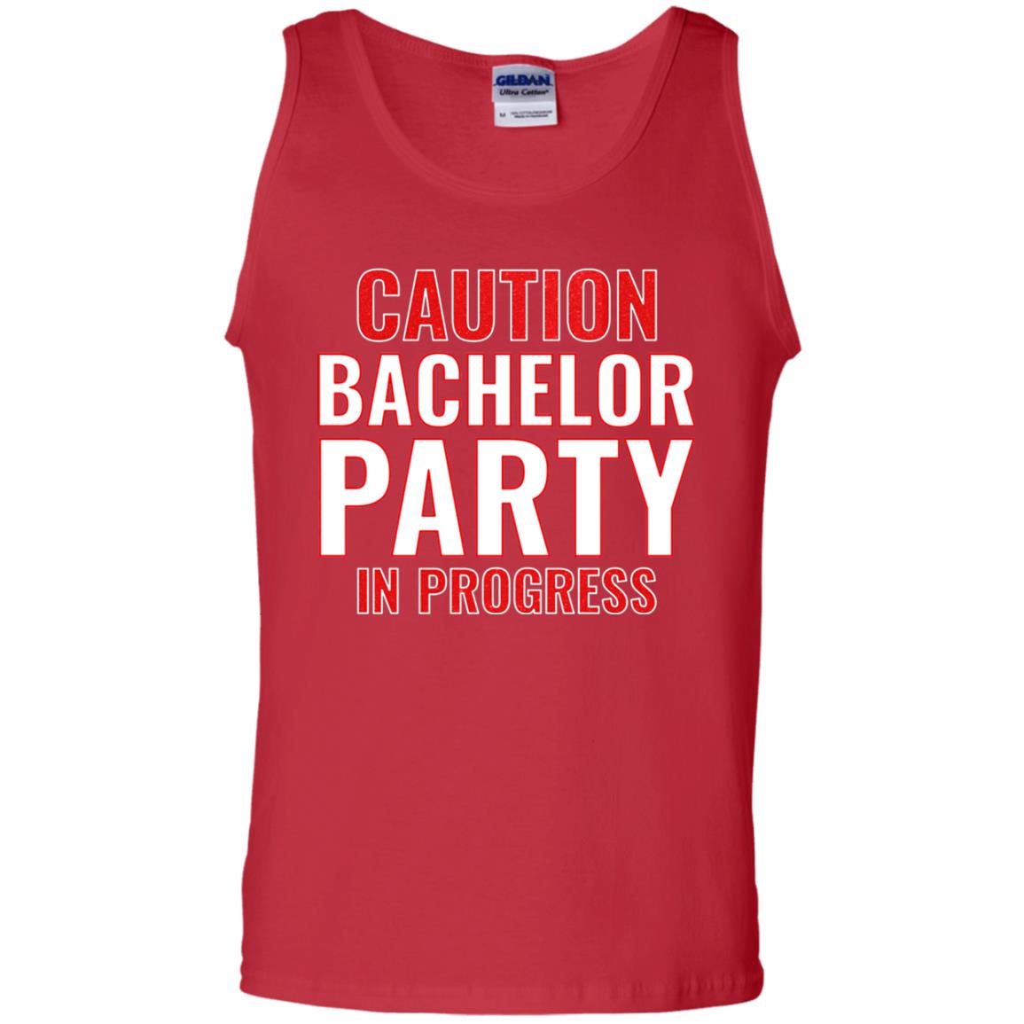 Funny Warning Caution Bachelor Party In Progress Red