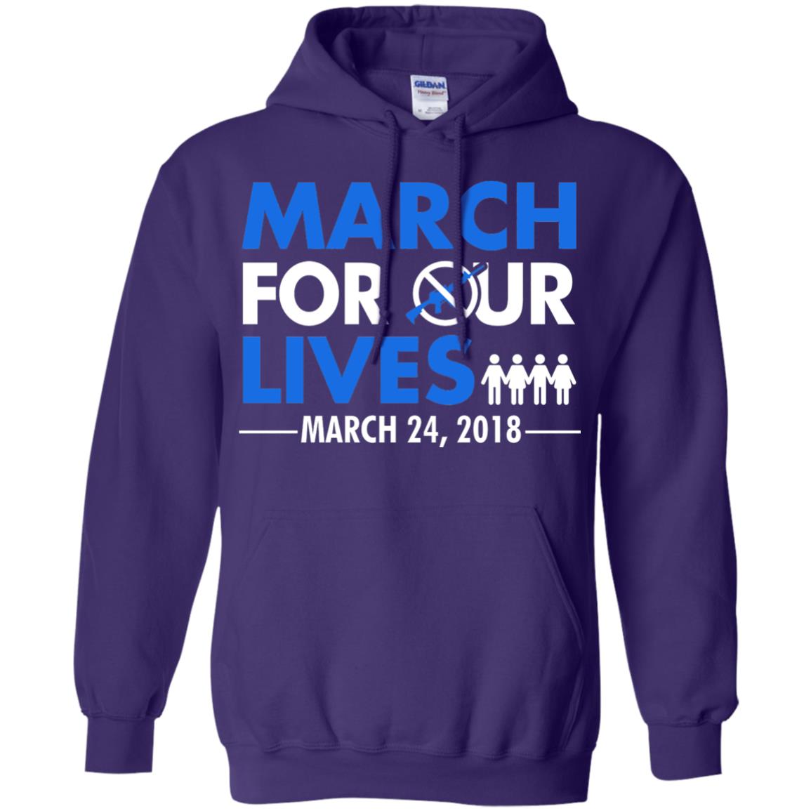 March For Our Lives March 24 2018 Gun Control T-shirt Purple