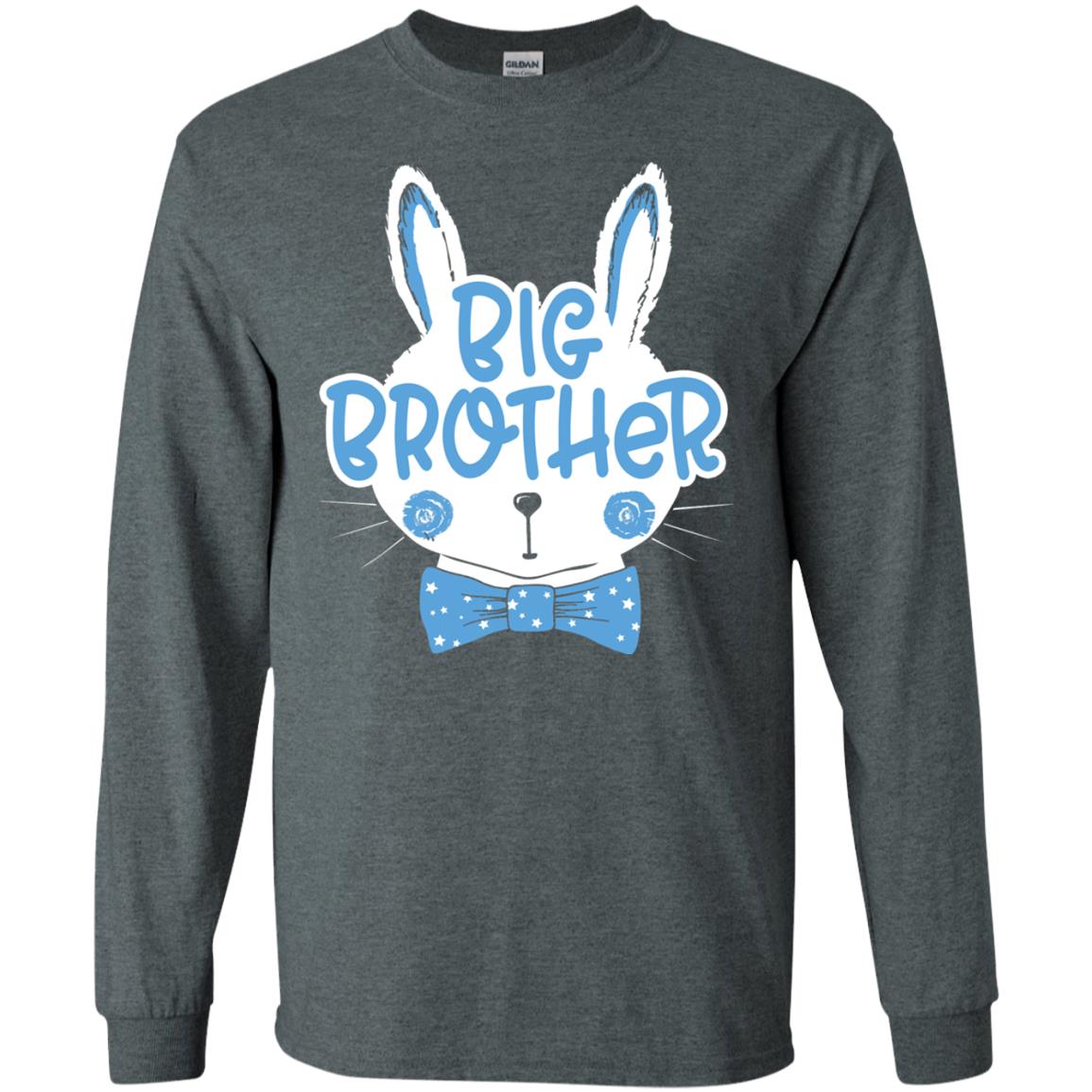 Easter Bunny Big Brother Blue Easter T-shirt Dark Heather