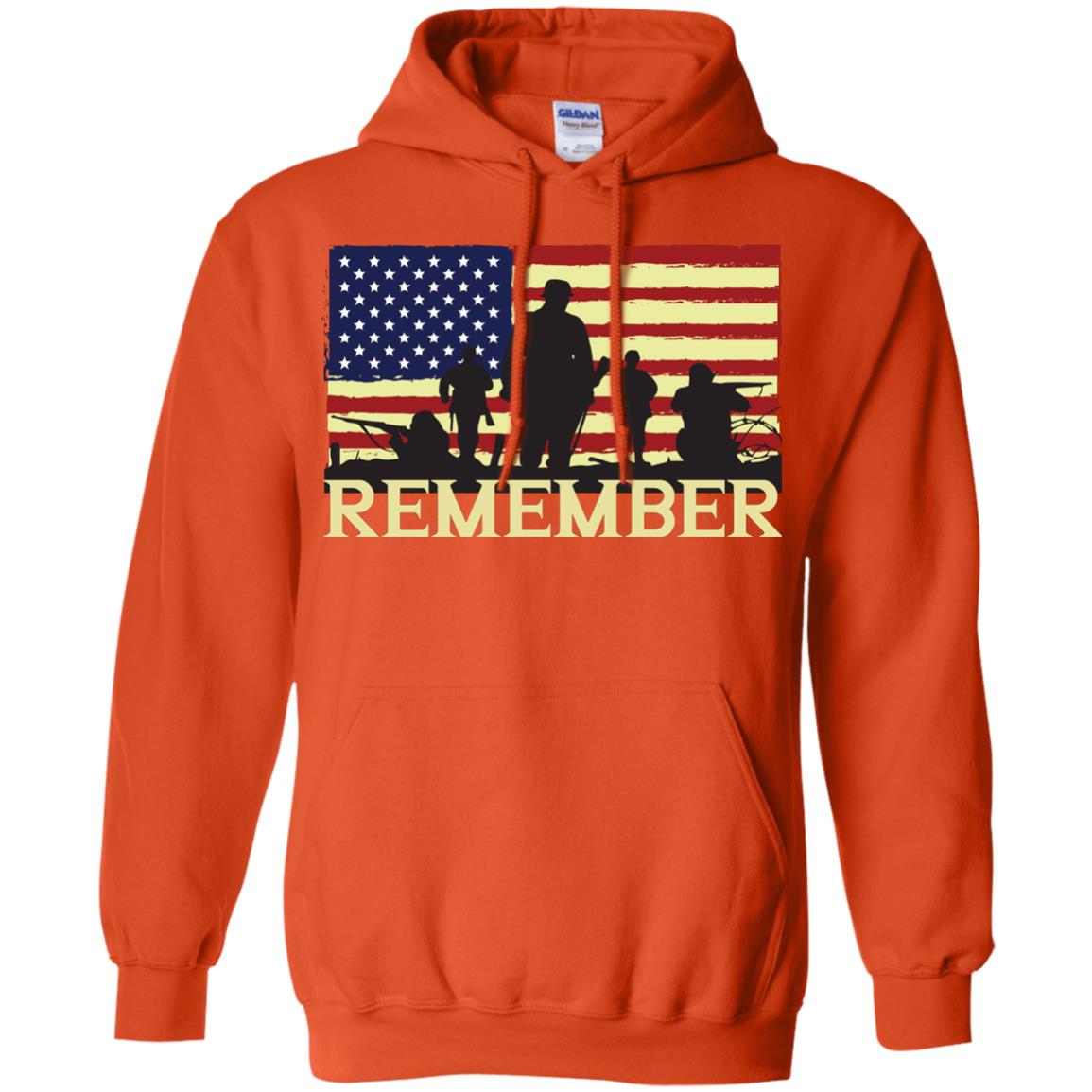 Military Of United States Memorial Day Shirt Orange