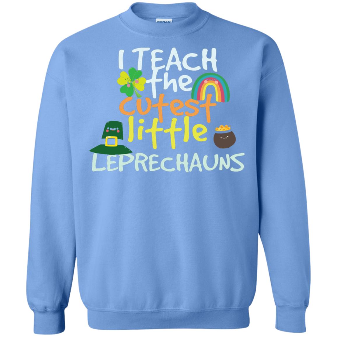 Cutest Little Leprechauns St. Patricks Day Teacher T-shirt Carolina Blue