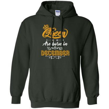 Brithday T-Shirt Queen Are Born In December Forest Green