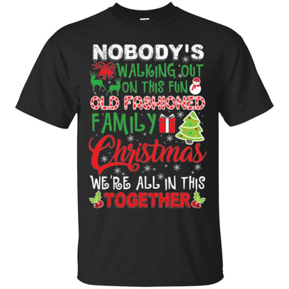 Christmas T-shirt We're All In This Together Black