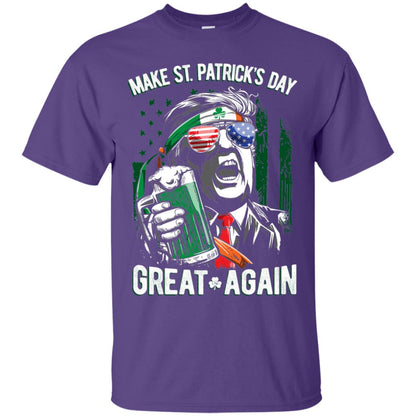 Make St Patricks Day Great Again Trump Leprechaun T-shirt Purple