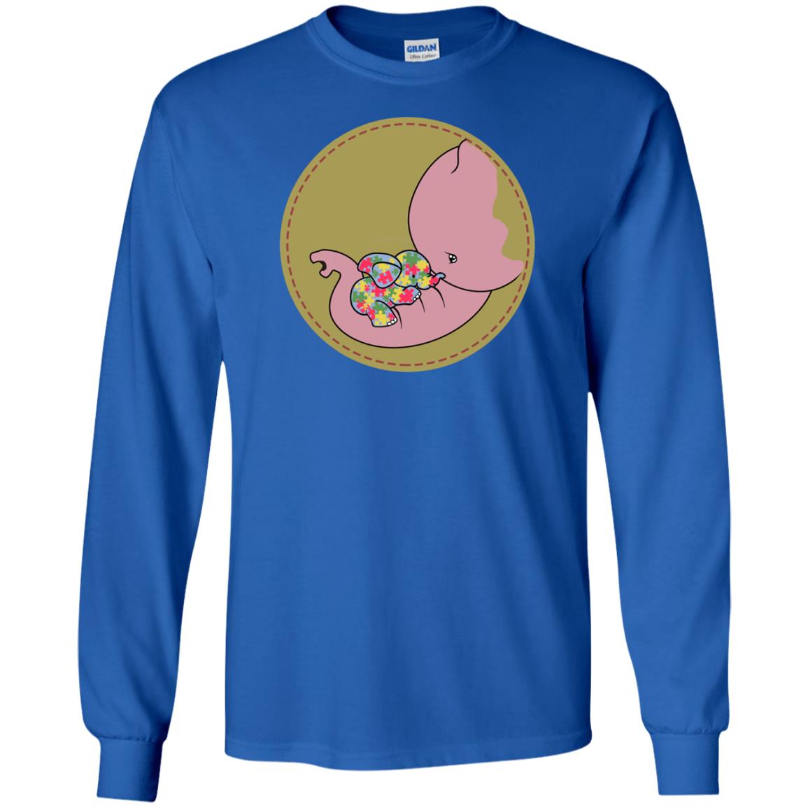 Elephant Mom And Baby Autism Awareness Shirt Royal