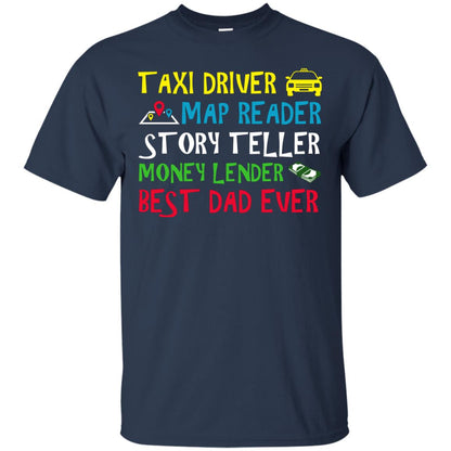 Story Teller Money Lender Best Dad Ever Daddy T-shirt Navy