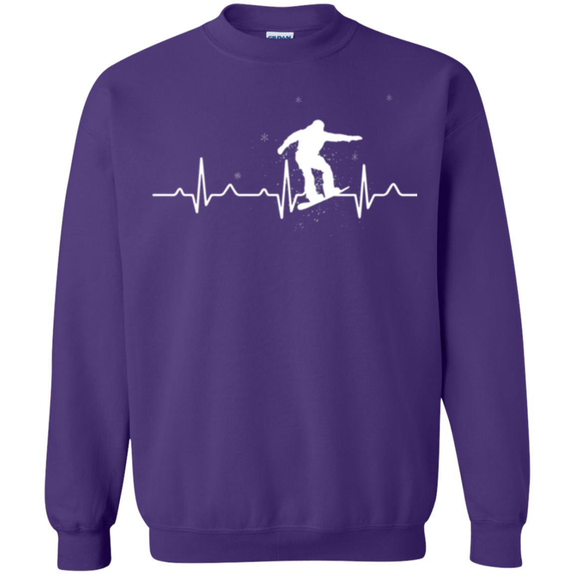Heartbeat Snowboarding T-shirt Purple