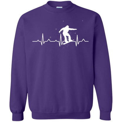 Heartbeat Snowboarding T-shirt Purple