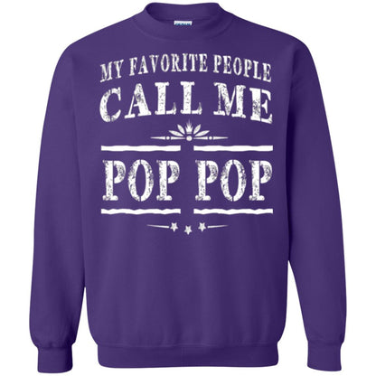 Family T-shirt My Favorite People Call Me Pop Pop Purple