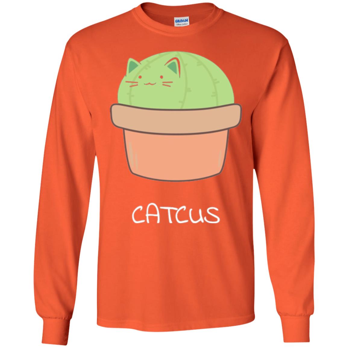Cat Lovers T-shirt Catcus Orange