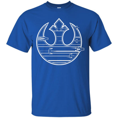 Film T-shirt Last Jedi Rebel Resistance Ship Logo Royal