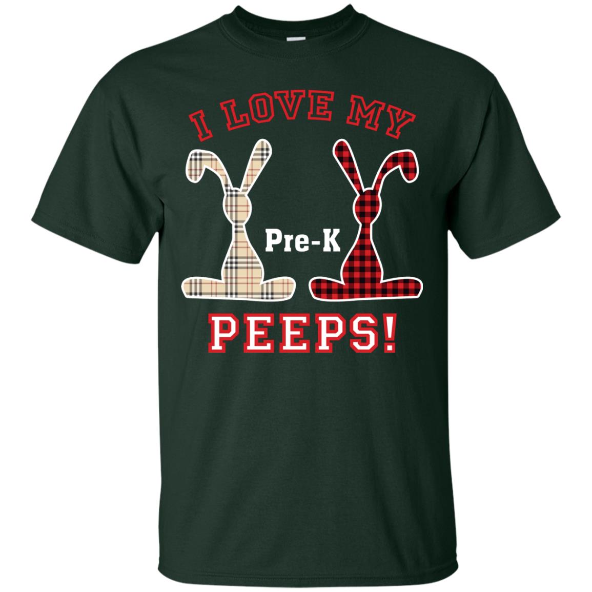 I Love My Pre-k Peeps Easter Day T-shirt Forest