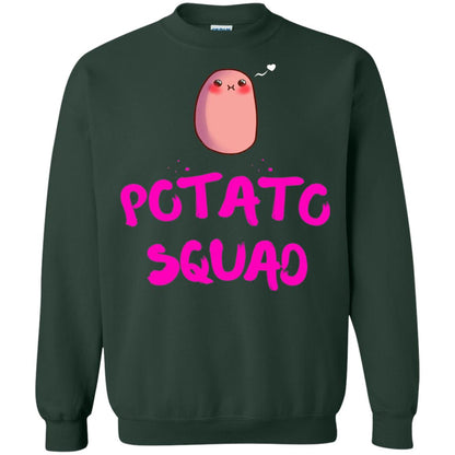 Cute Potato Squad T-shirt I Love Potato Forest Green