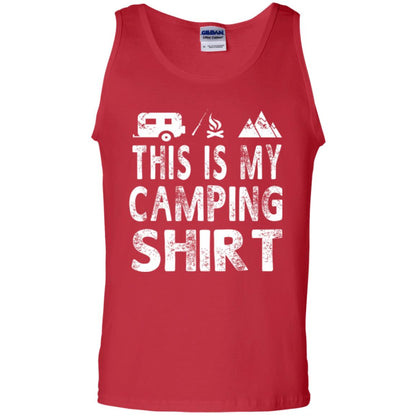 Funny Camper Gift T-shirt This Is My Camping Shirt Red