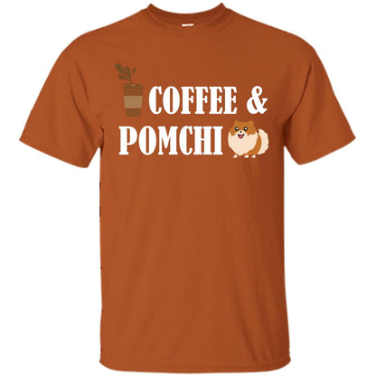 Coffee And Pomchi Lover Shirt Texas Orange