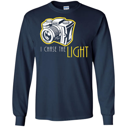 Photography Lover T-shirt I Chase The Light Navy
