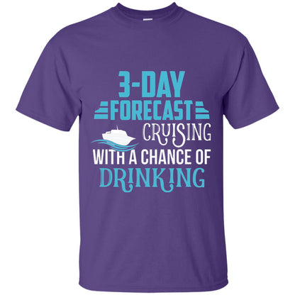 Funny Cruise T-shirt Forecast Cruising With A Chance Purple