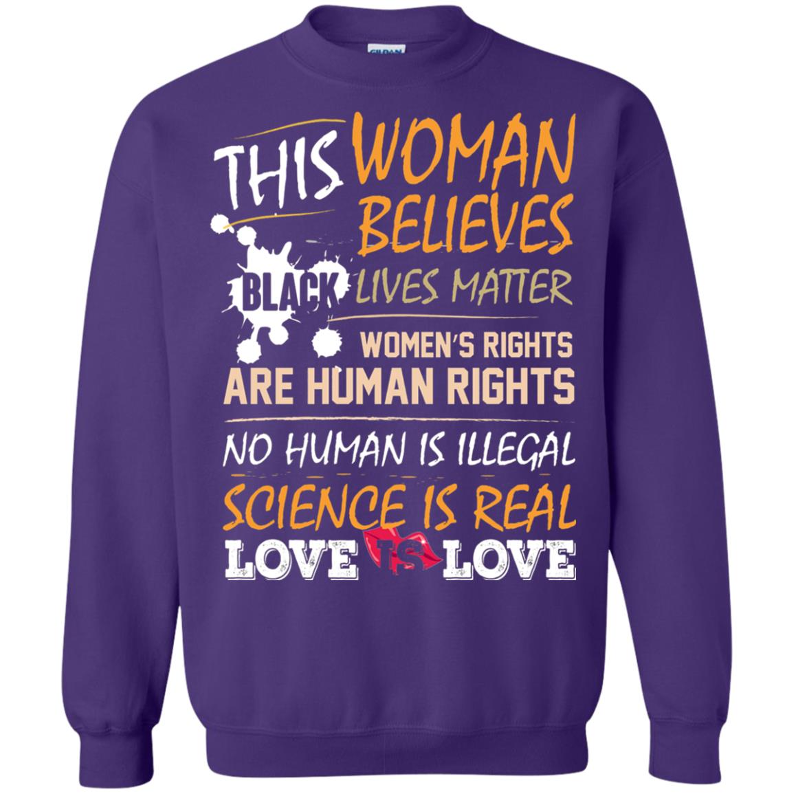 Women_s Movement Rally March T-shirts This Woman Believe Purple