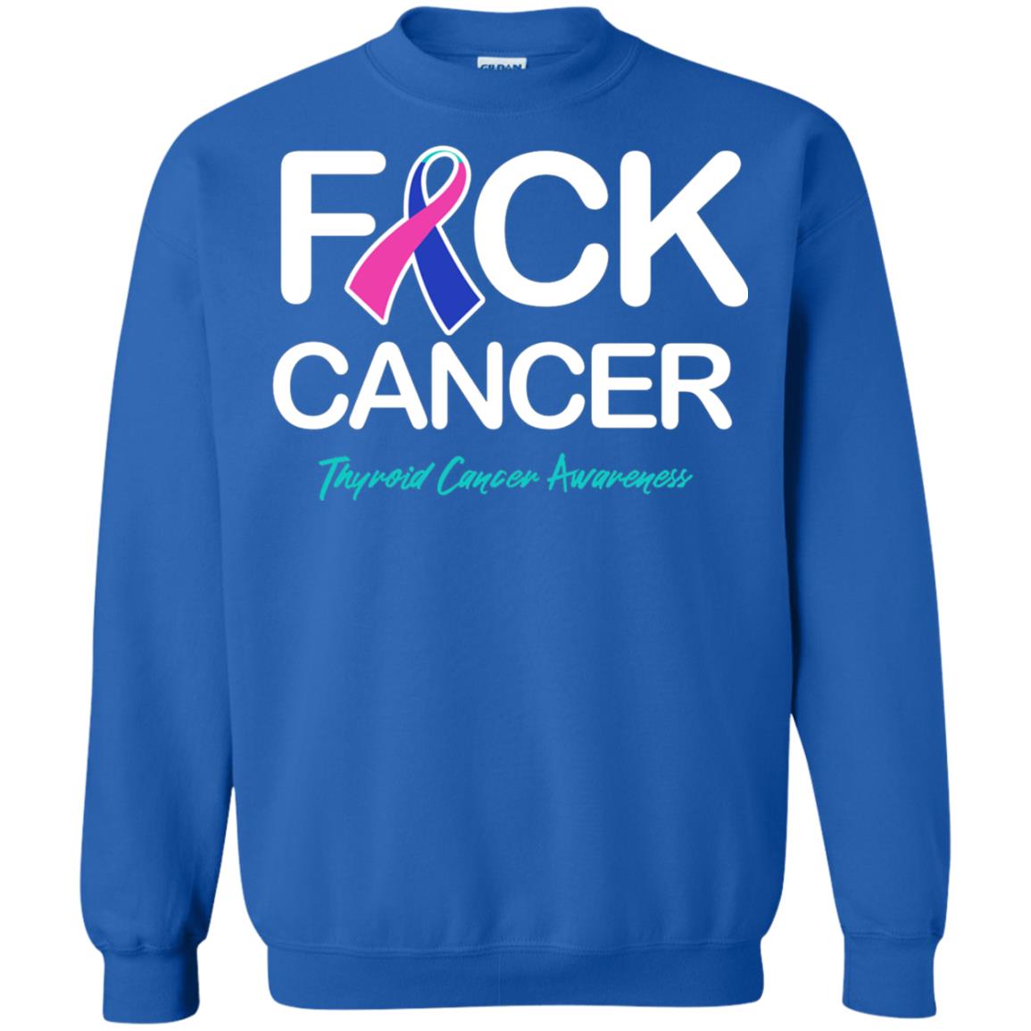 Fck Cancer Thyroid Cancer Awareness T-shirt Royal