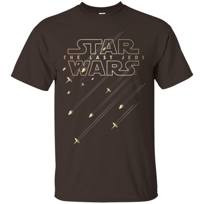 Star Wars Last Jedi Gold Platinum Rebel Fleet Logo T-shirt Dark Chocolate