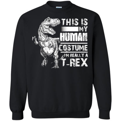 Dinosaus T-shirt This Is My Human Costume Shirt Human Black