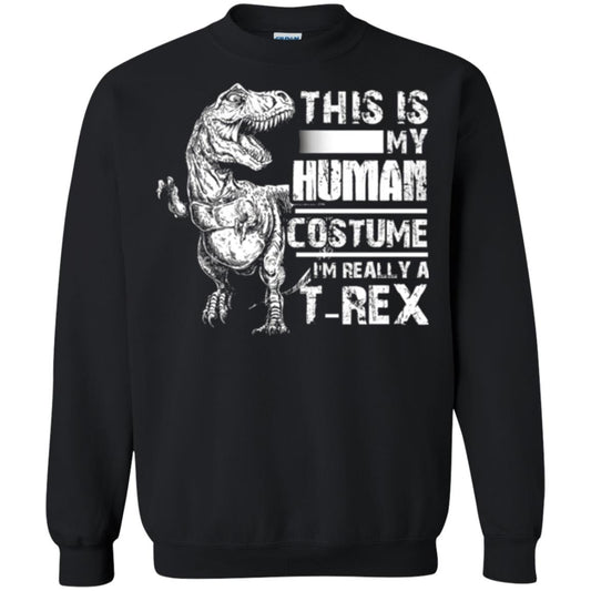Dinosaus T-shirt This Is My Human Costume Shirt Human Black