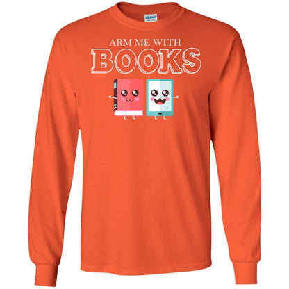 Arm Me With Books Gun Control T-shirt Orange