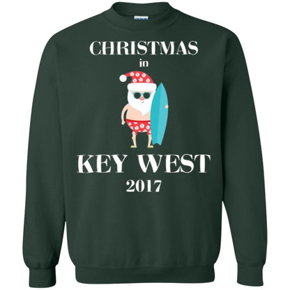 Family Vacation T-shirt Christmas In Key West 2017 Forest Green