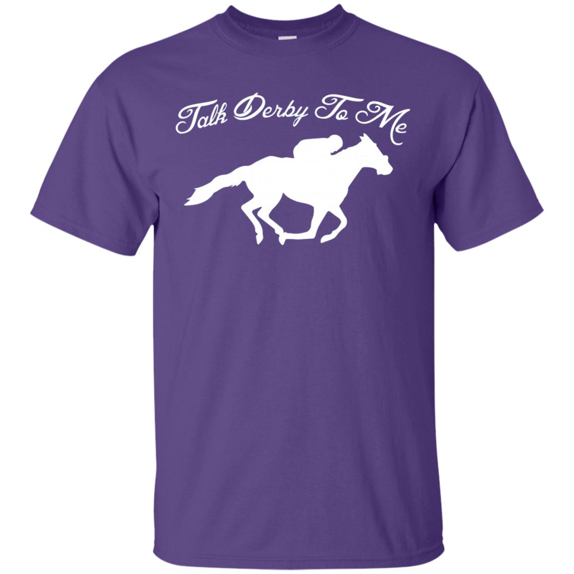 Talk Derby To Me Kentucky Derby Horse Race Shirt Purple