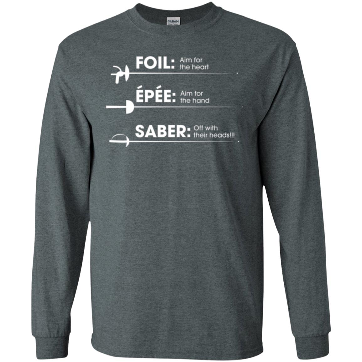 Fencing T-shirt Foil Saber Definition Dark Heather