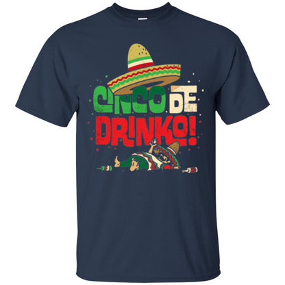 Cinco De Drinko Cinco De Mayo Drink Lover T-shirt Navy