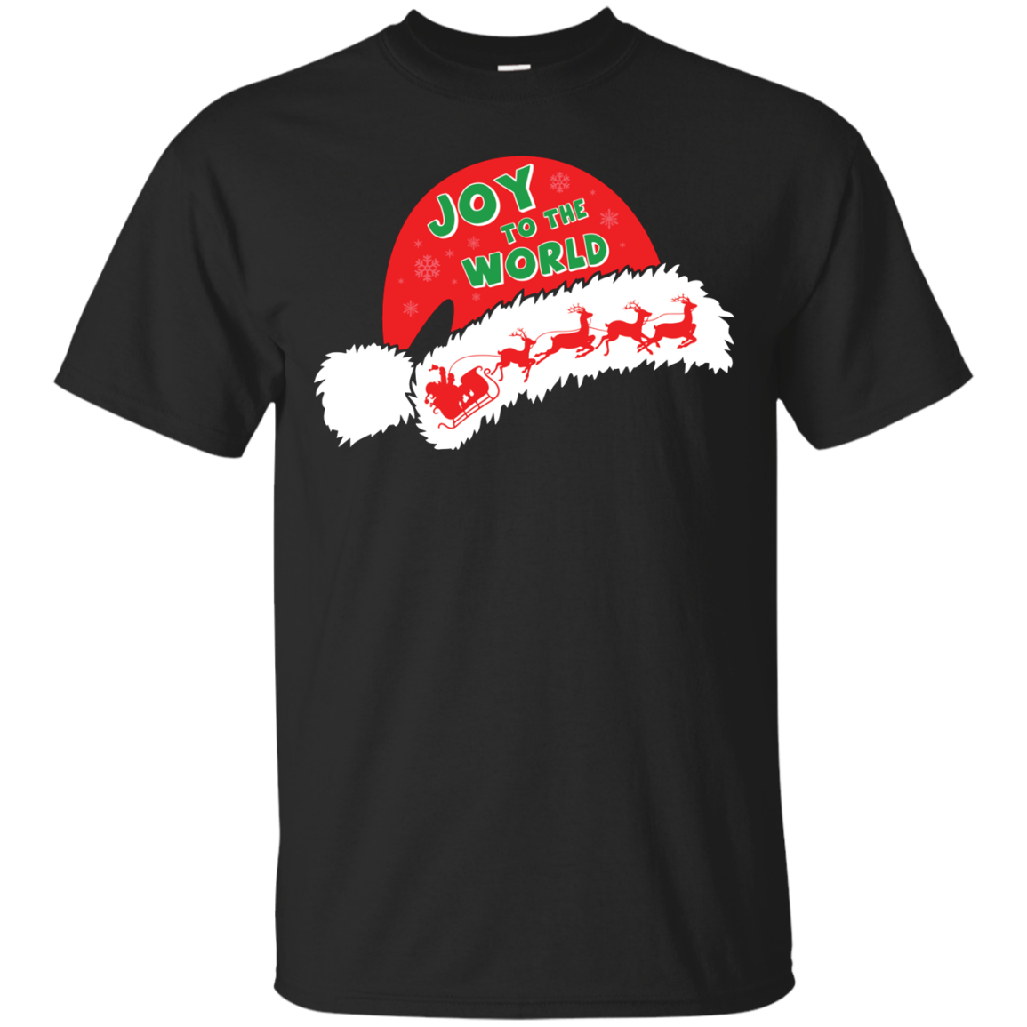 Christmas T-shirt Joy To The World Black