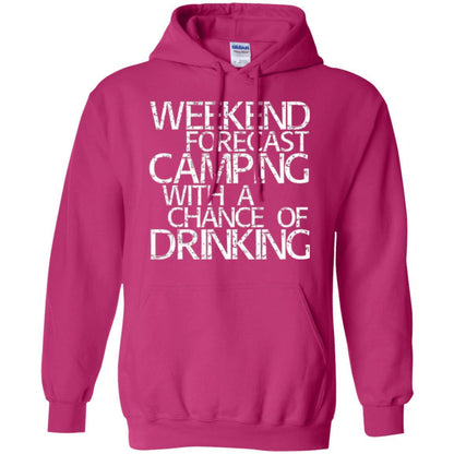Camper T-shirt Weekend Forecast Camping With A Chance Of Drinking Heliconia
