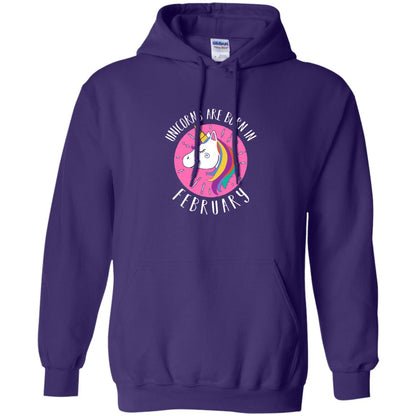 February Birthday T-shirt Unicorns Are Born In February Purple