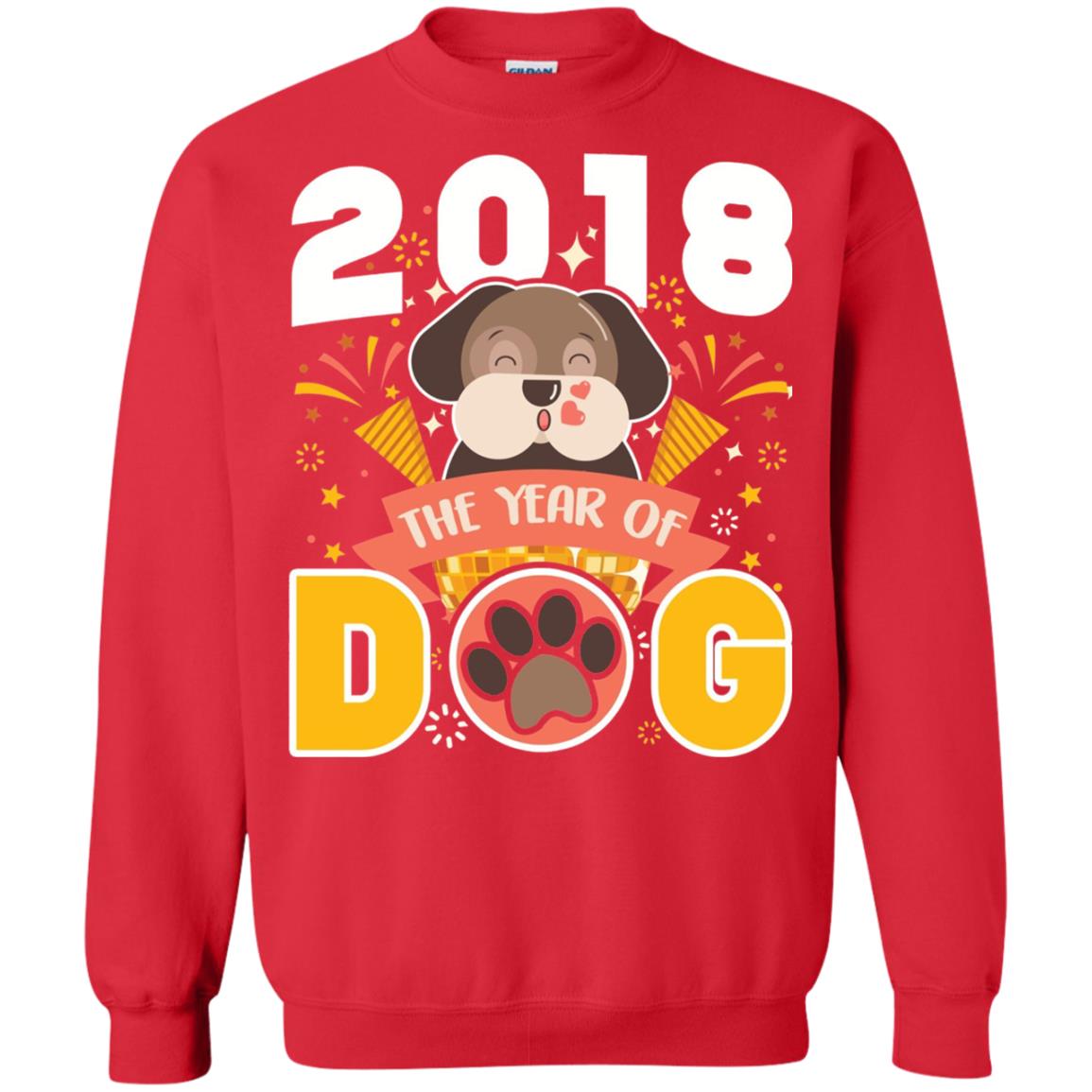 Funny Chinese New Year T-shirt 2018 The Year Of Dog Red