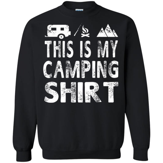 Funny Camper Gift T-shirt This Is My Camping Shirt Black