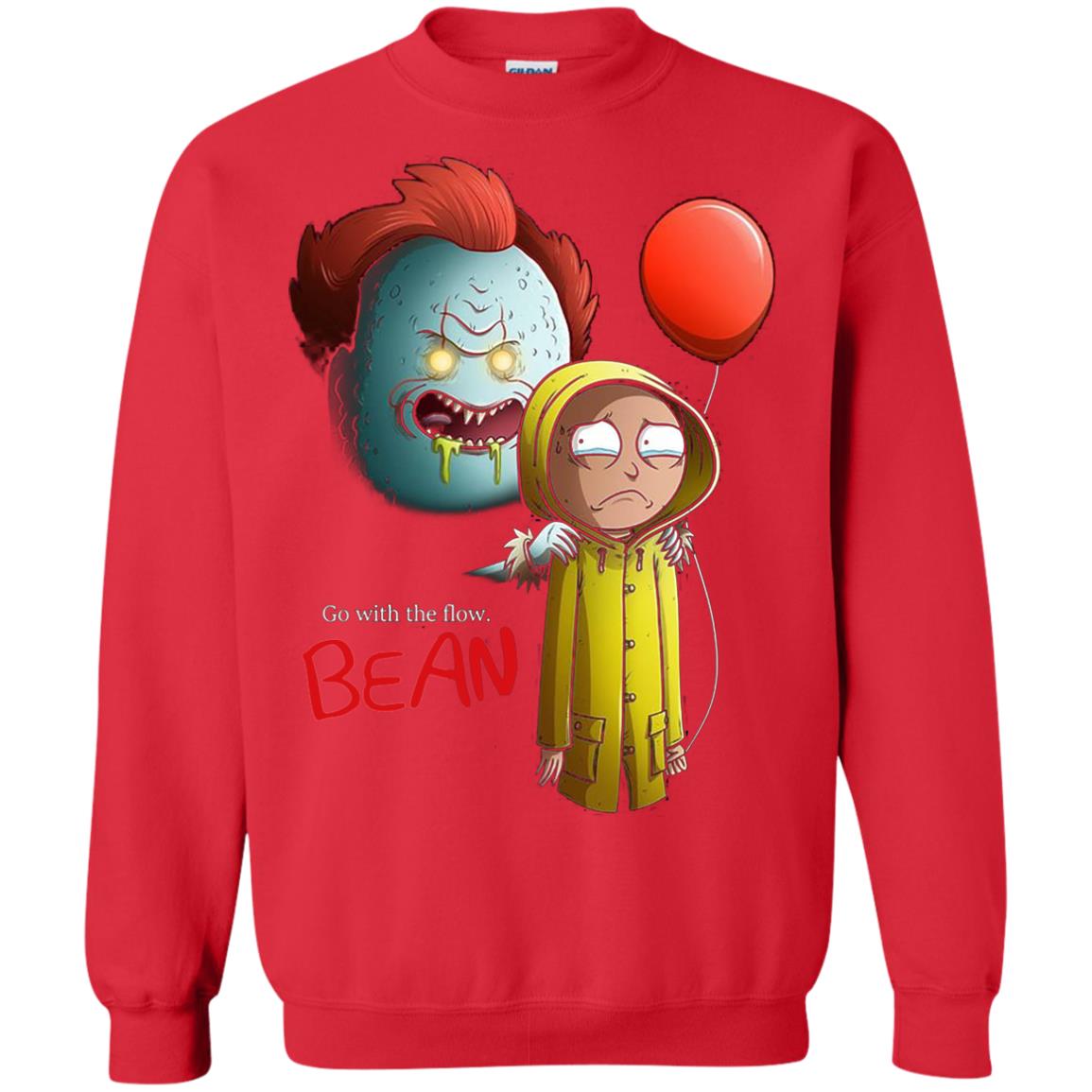 Go With The Flow It And Bean Horror Movie Shirt Red