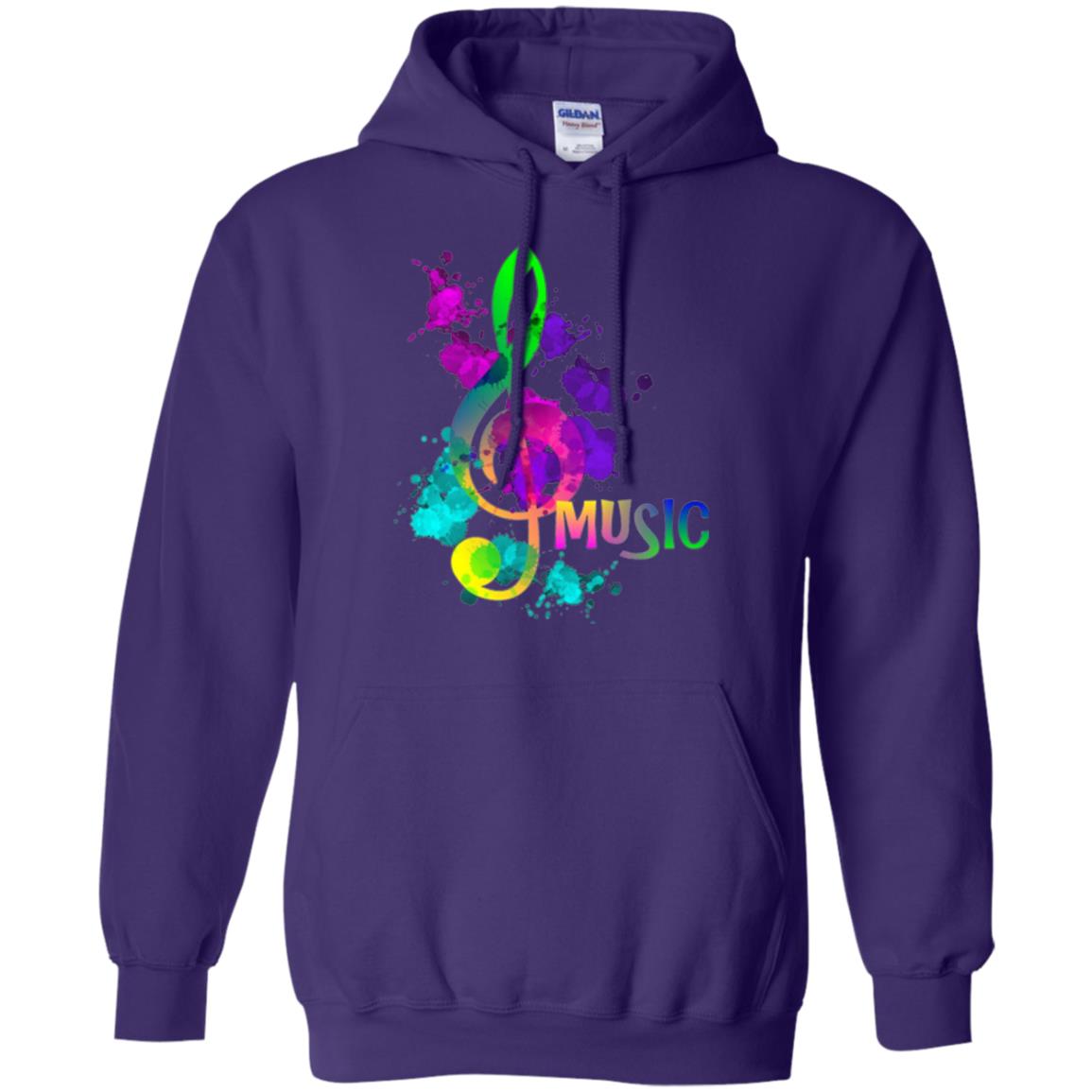 Funky Colorful Music Treble Clef Musican T-shirt Purple