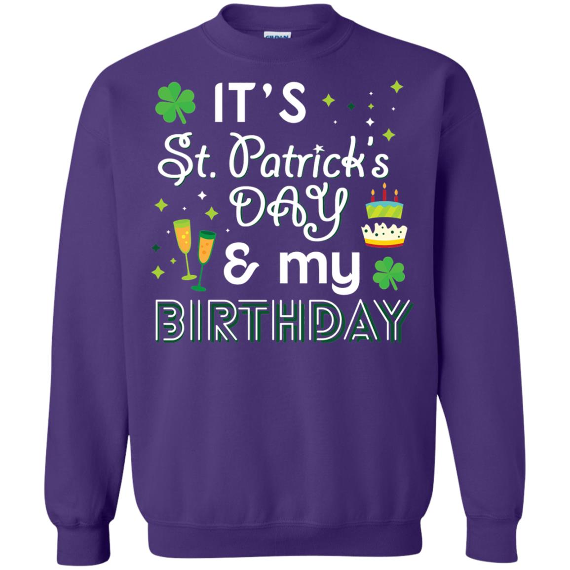 Funny My Birthday St Patricks Day Drinking T-shirt Purple