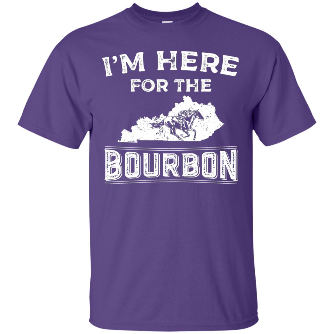 Kentucky Born Im Here For The Bourbon Shirt Purple