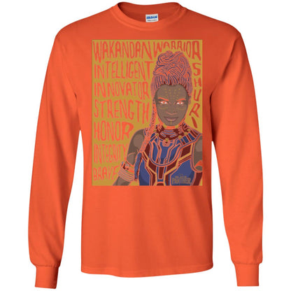 Black Panther Movie Shuri Word Art T-shirt Orange