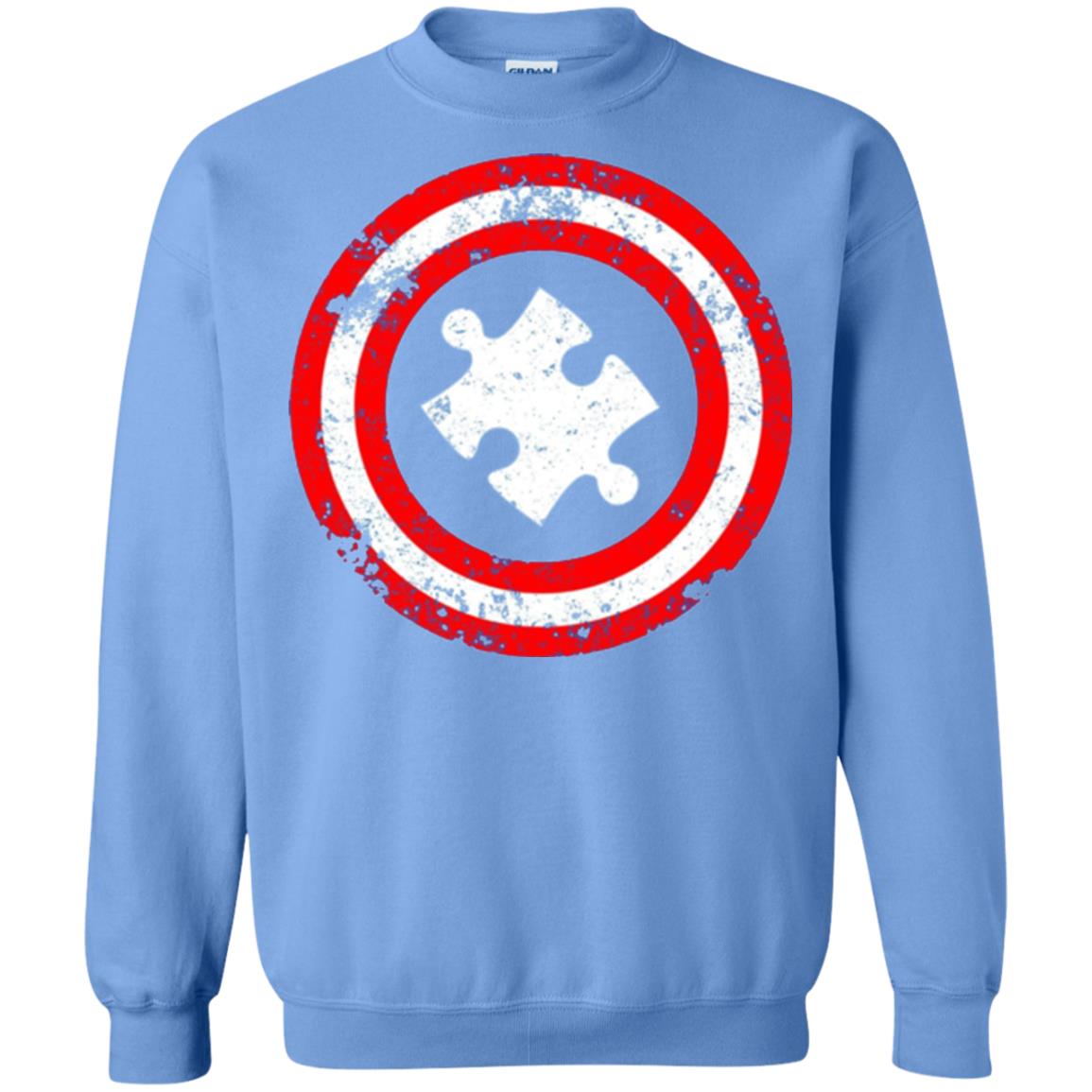 Captain Autism Superhero T-shirt Autism Awareness Carolina Blue