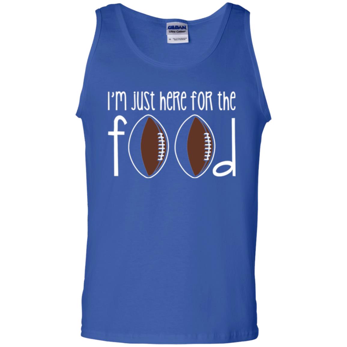 Football Lover T-shirt I_m Just Here For The Food Royal
