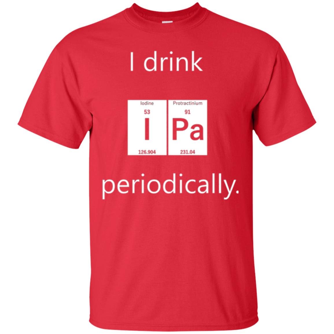 Chemistry T-shirt Drink Ipa Periodically Red