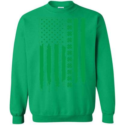 Irish American Flag St Patrick_s Day T-shirt Irish Green
