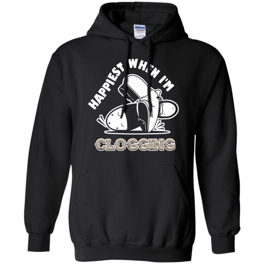 Clogger T-shirt Happiest When I'm Clogging Black