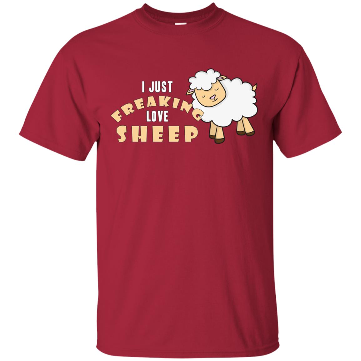 I Just Freaking Love Sheep Shirt Cardinal
